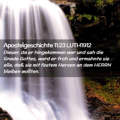 Picture 02 - Apostelgeschichte 11:23 LUTH1912 - Dieser, da er hingekommen war und sah die Gnade - Bible Verse Picture
