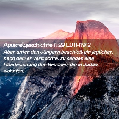 Picture 02 - Apostelgeschichte 11:29 LUTH1912 - Aber unter den Jüngern beschloß ein jeglicher, - Bible Verse Picture