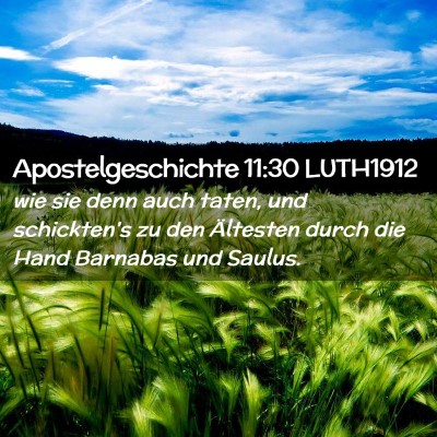 Picture 02 - Apostelgeschichte 11:30 LUTH1912 - wie sie denn auch taten, und schickten's zu den - Bible Verse Picture