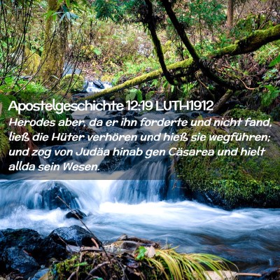 Picture 02 - Apostelgeschichte 12:19 LUTH1912 - Herodes aber, da er ihn forderte und nicht fand, - Bible Verse Picture