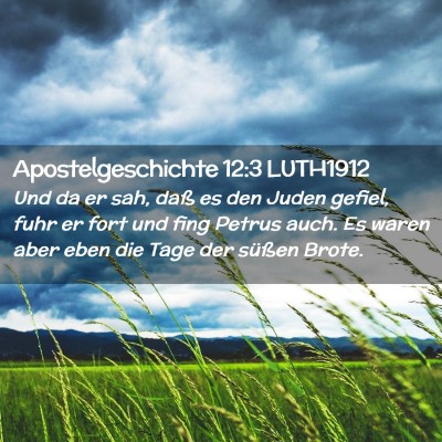 Picture 02 - Apostelgeschichte 12:3 LUTH1912 - Und da er sah, daß es den Juden gefiel, fuhr er - Bible Verse Picture
