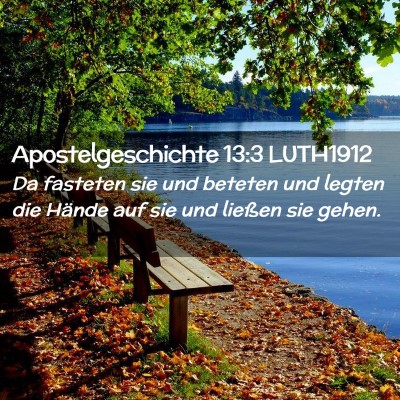 Picture 02 - Apostelgeschichte 13:3 LUTH1912 - Da fasteten sie und beteten und legten die Hände - Bible Verse Picture