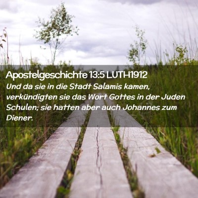 Picture 02 - Apostelgeschichte 13:5 LUTH1912 - Und da sie in die Stadt Salamis kamen, - Bible Verse Picture