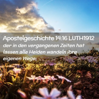 Picture 02 - Apostelgeschichte 14:16 LUTH1912 - der in den vergangenen Zeiten hat lassen alle - Bible Verse Picture