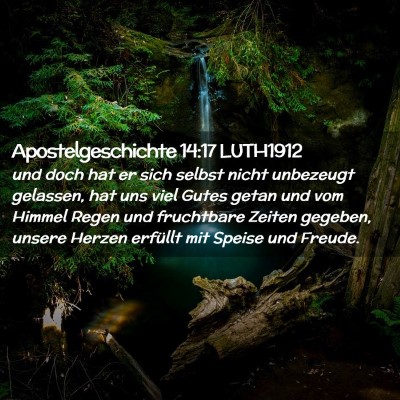 Picture 02 - Apostelgeschichte 14:17 LUTH1912 - und doch hat er sich selbst nicht unbezeugt - Bible Verse Picture