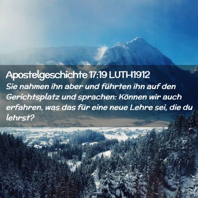 Picture 02 - Apostelgeschichte 17:19 LUTH1912 - Sie nahmen ihn aber und führten ihn auf den - Bible Verse Picture