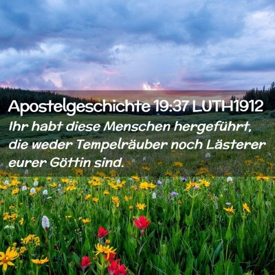 Picture 02 - Apostelgeschichte 19:37 LUTH1912 - Ihr habt diese Menschen hergeführt, die weder - Bible Verse Picture