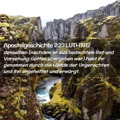 Picture 02 - Apostelgeschichte 2:23 LUTH1912 - denselben (nachdem er aus bedachtem Rat und - Bible Verse Picture