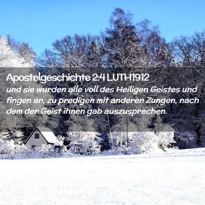 Picture 02 - Apostelgeschichte 2:4 LUTH1912 - und sie wurden alle voll des Heiligen Geistes und - Bible Verse Picture
