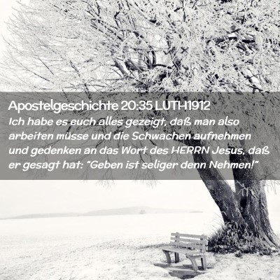Picture 02 - Apostelgeschichte 20:35 LUTH1912 - Ich habe es euch alles gezeigt, daß man also - Bible Verse Picture