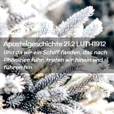 Picture 02 - Apostelgeschichte 21:2 LUTH1912 - Und da wir ein Schiff fanden, das nach Phönizien - Bible Verse Picture
