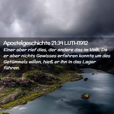 Picture 02 - Apostelgeschichte 21:34 LUTH1912 - Einer aber rief dies, der andere das im Volk. Da - Bible Verse Picture