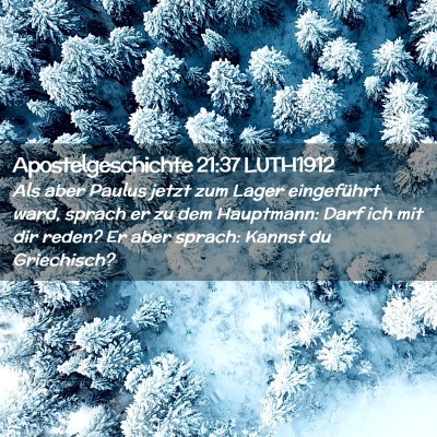 Picture 02 - Apostelgeschichte 21:37 LUTH1912 - Als aber Paulus jetzt zum Lager eingeführt ward, - Bible Verse Picture