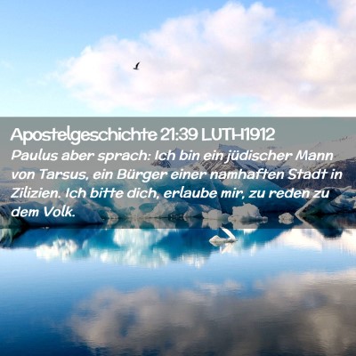 Picture 02 - Apostelgeschichte 21:39 LUTH1912 - Paulus aber sprach: Ich bin ein jüdischer Mann - Bible Verse Picture