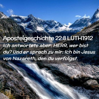 Picture 02 - Apostelgeschichte 22:8 LUTH1912 - Ich antwortete aber: HERR, wer bist du? Und er - Bible Verse Picture