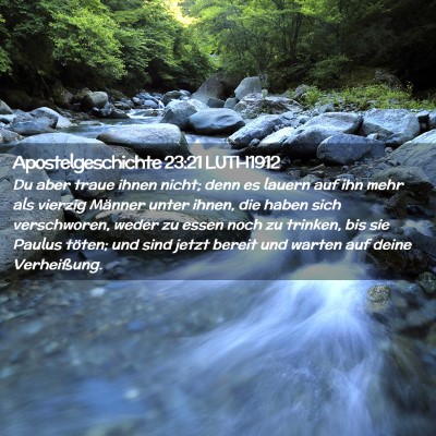 Picture 02 - Apostelgeschichte 23:21 LUTH1912 - Du aber traue ihnen nicht; denn es lauern auf ihn - Bible Verse Picture