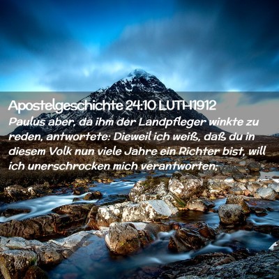 Picture 02 - Apostelgeschichte 24:10 LUTH1912 - Paulus aber, da ihm der Landpfleger winkte zu - Bible Verse Picture