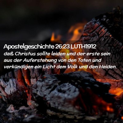 Picture 02 - Apostelgeschichte 26:23 LUTH1912 - daß Christus sollte leiden und der erste sein - Bible Verse Picture