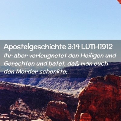 Picture 02 - Apostelgeschichte 3:14 LUTH1912 - Ihr aber verleugnetet den Heiligen und Gerechten - Bible Verse Picture