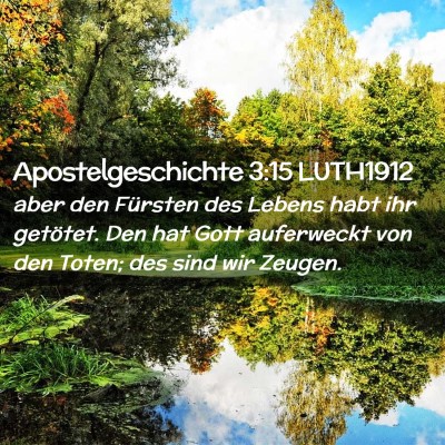 Picture 02 - Apostelgeschichte 3:15 LUTH1912 - aber den Fürsten des Lebens habt ihr getötet. - Bible Verse Picture