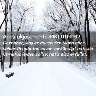 Picture 02 - Apostelgeschichte 3:18 LUTH1912 - Gott aber, was er durch den Mund aller seiner - Bible Verse Picture