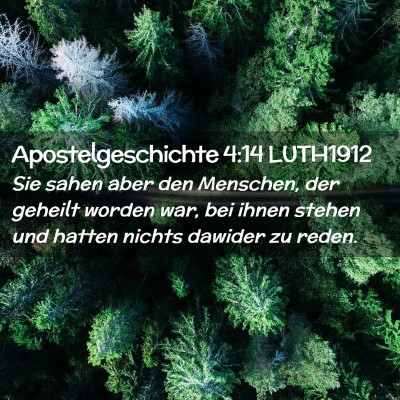 Picture 02 - Apostelgeschichte 4:14 LUTH1912 - Sie sahen aber den Menschen, der geheilt worden - Bible Verse Picture