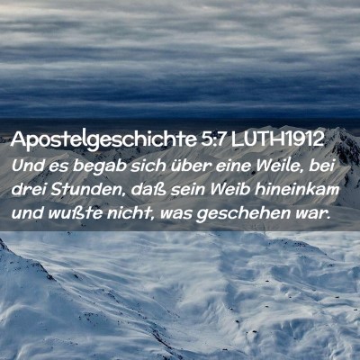 Picture 02 - Apostelgeschichte 5:7 LUTH1912 - Und es begab sich über eine Weile, bei drei - Bible Verse Picture