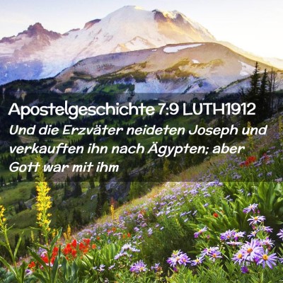 Picture 02 - Apostelgeschichte 7:9 LUTH1912 - Und die Erzväter neideten Joseph und verkauften - Bible Verse Picture