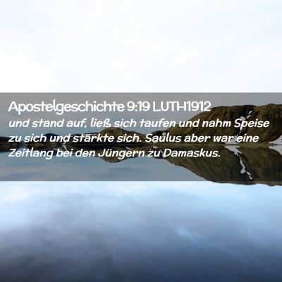 Picture 02 - Apostelgeschichte 9:19 LUTH1912 - und stand auf, ließ sich taufen und nahm Speise - Bible Verse Picture