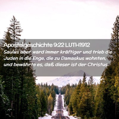 Picture 02 - Apostelgeschichte 9:22 LUTH1912 - Saulus aber ward immer kräftiger und trieb die - Bible Verse Picture