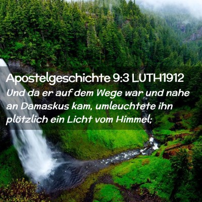 Picture 02 - Apostelgeschichte 9:3 LUTH1912 - Und da er auf dem Wege war und nahe an Damaskus - Bible Verse Picture