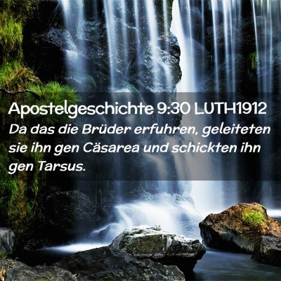 Picture 02 - Apostelgeschichte 9:30 LUTH1912 - Da das die Brüder erfuhren, geleiteten sie ihn - Bible Verse Picture