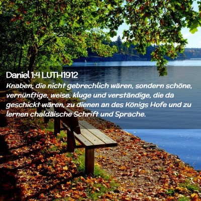 Picture 02 - Daniel 1:4 LUTH1912 - Knaben, die nicht gebrechlich wären, sondern - Bible Verse Picture