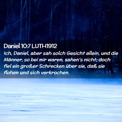 Picture 02 - Daniel 10:7 LUTH1912 - Ich, Daniel, aber sah solch Gesicht allein, und - Bible Verse Picture