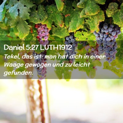 Picture 02 - Daniel 5:27 LUTH1912 - Tekel, das ist: man hat dich in einer Waage - Bible Verse Picture