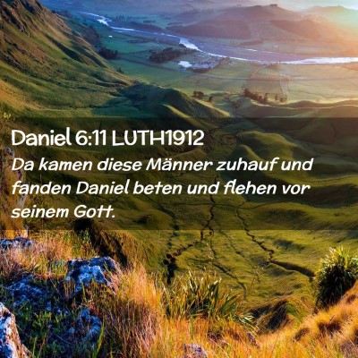 Picture 02 - Daniel 6:11 LUTH1912 - Da kamen diese Männer zuhauf und fanden Daniel - Bible Verse Picture