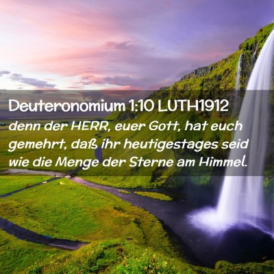 Picture 02 - Deuteronomium 1:10 LUTH1912 - denn der HERR, euer Gott, hat euch gemehrt, daß - Bible Verse Picture