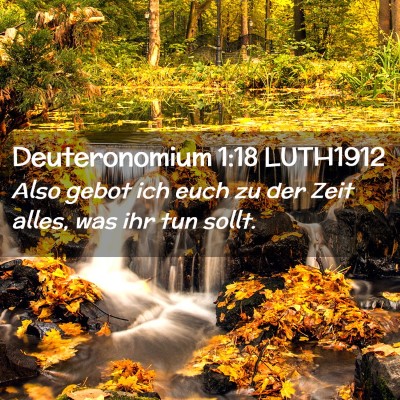 Picture 02 - Deuteronomium 1:18 LUTH1912 - Also gebot ich euch zu der Zeit alles, was ihr - Bible Verse Picture