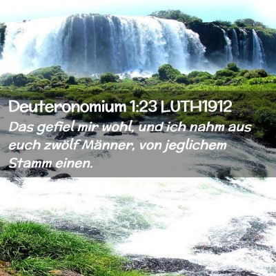 Picture 02 - Deuteronomium 1:23 LUTH1912 - Das gefiel mir wohl, und ich nahm aus euch zwölf - Bible Verse Picture