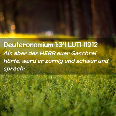 Picture 02 - Deuteronomium 1:34 LUTH1912 - Als aber der HERR euer Geschrei hörte, ward er - Bible Verse Picture