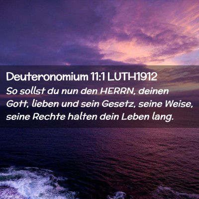 Picture 02 - Deuteronomium 11:1 LUTH1912 - So sollst du nun den HERRN, deinen Gott, lieben - Bible Verse Picture