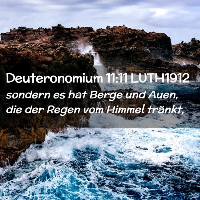 Picture 02 - Deuteronomium 11:11 LUTH1912 - sondern es hat Berge und Auen, die der Regen vom - Bible Verse Picture