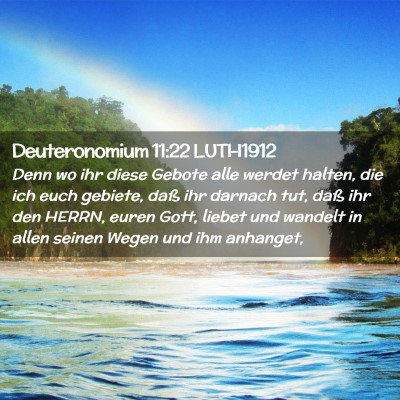 Picture 02 - Deuteronomium 11:22 LUTH1912 - Denn wo ihr diese Gebote alle werdet halten, die - Bible Verse Picture