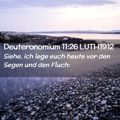 Picture 02 - Deuteronomium 11:26 LUTH1912 - Siehe, ich lege euch heute vor den Segen und den - Bible Verse Picture