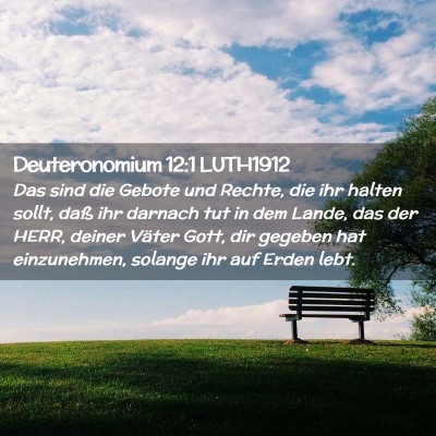 Picture 02 - Deuteronomium 12:1 LUTH1912 - Das sind die Gebote und Rechte, die ihr halten - Bible Verse Picture