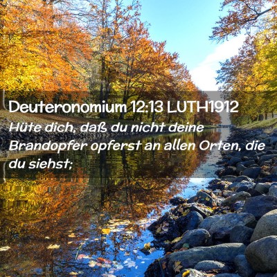 Picture 02 - Deuteronomium 12:13 LUTH1912 - Hüte dich, daß du nicht deine Brandopfer - Bible Verse Picture