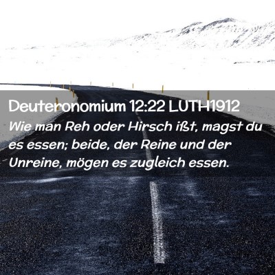 Picture 02 - Deuteronomium 12:22 LUTH1912 - Wie man Reh oder Hirsch ißt, magst du es essen; - Bible Verse Picture