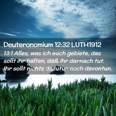 Picture 02 - Deuteronomium 12:32 LUTH1912 - 13:1 Alles, was ich euch gebiete, das sollt ihr - Bible Verse Picture