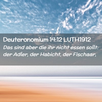 Picture 02 - Deuteronomium 14:12 LUTH1912 - Das sind aber die ihr nicht essen sollt: der - Bible Verse Picture