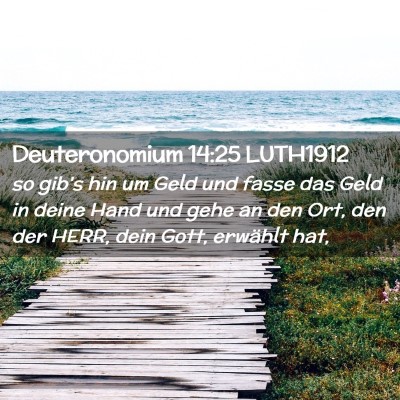 Picture 02 - Deuteronomium 14:25 LUTH1912 - so gib's hin um Geld und fasse das Geld in deine - Bible Verse Picture
